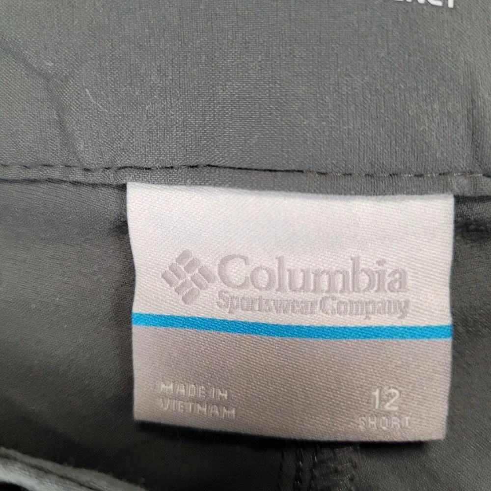 Columbia Men Outdoor Pants Size 12 Short Gray Omni Shield Water Repellent Hiking